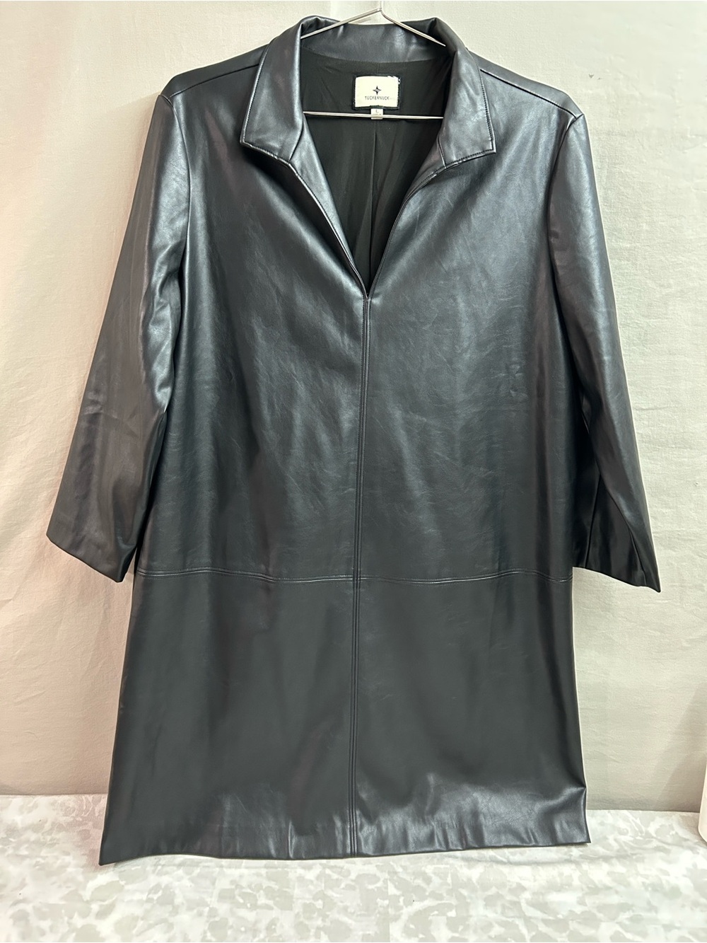 Tuckernuck Faux Leather Clifton Dress szL - Picture 2 of 8